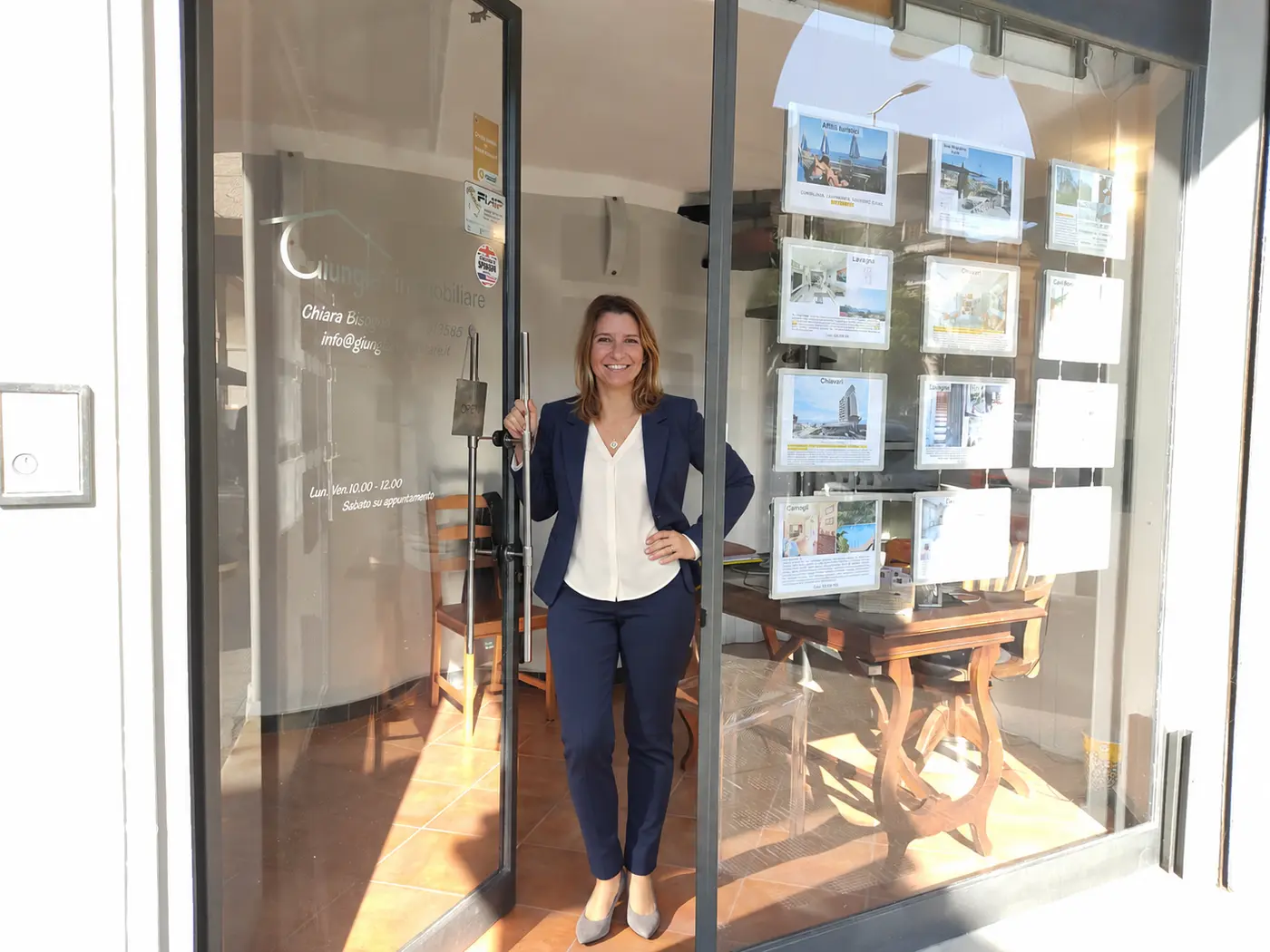 Chiara all’ingresso di Giungla Immobiliare